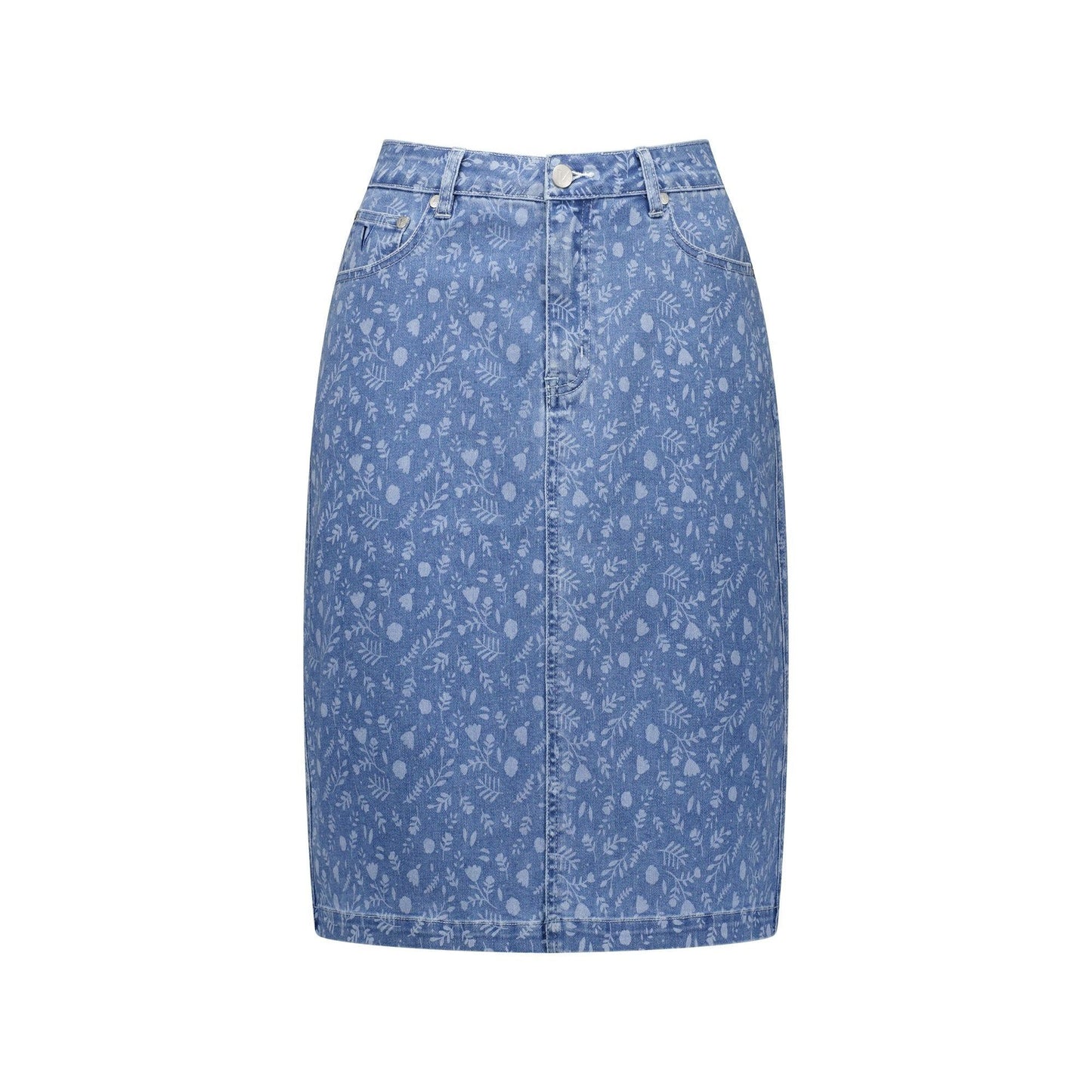 VASS Printed Denim Skirt  372AV