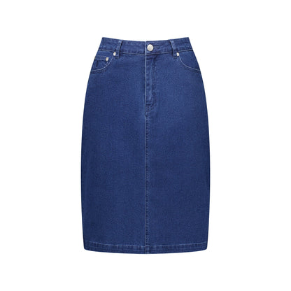 VASS Printed Denim Skirt  372AV