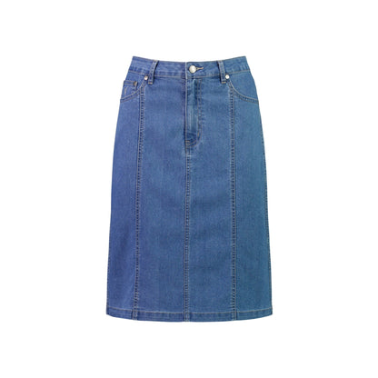 VASS Contrast Stitch Denim Skirt 372CS
