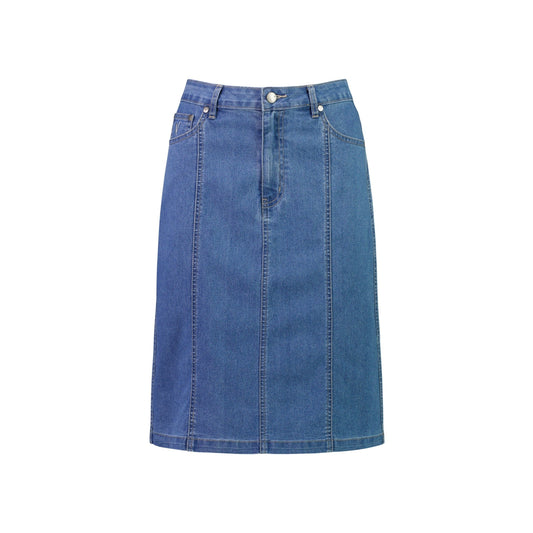 VASS Contrast Stitch Denim Skirt 372CS