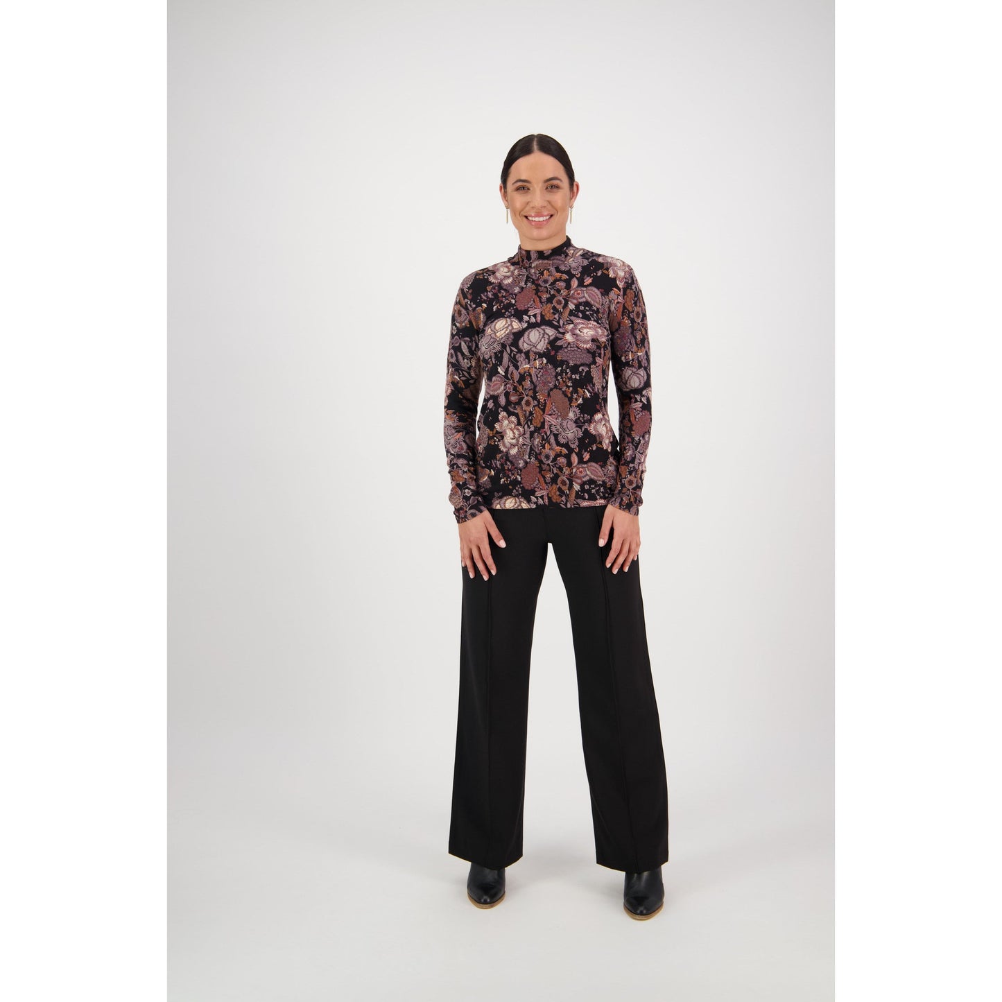 VASS L/S Top w High Neck 4344