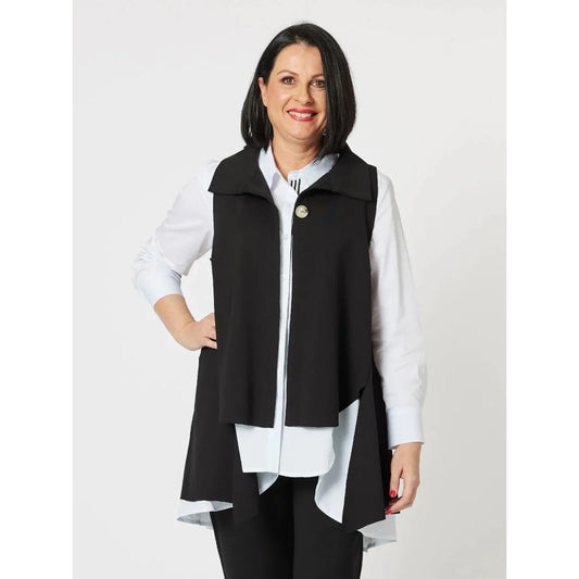 Kimmy Ponti Vest - Black C44087