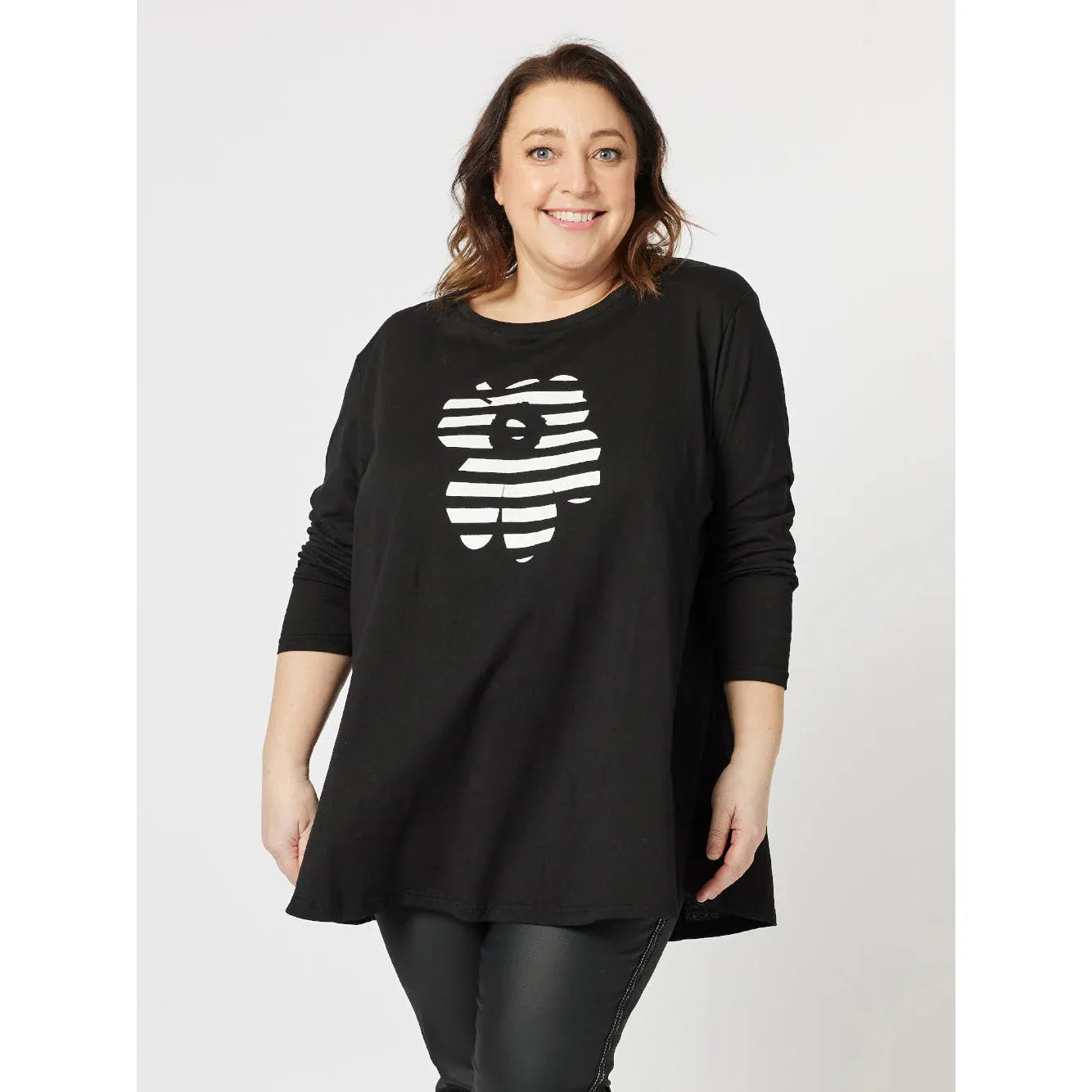 Clarity Stripe Daisy Top C45092