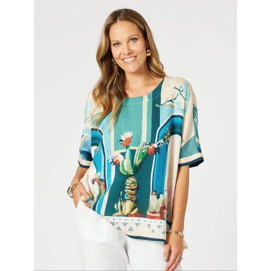 Tulum Shell Top Multi Blue 48328