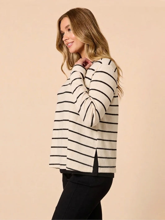 Wall Street 2in1 Ivory/Black Top T48504