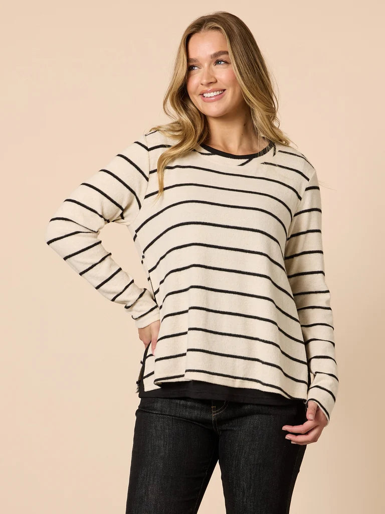 Wall Street 2in1 Ivory/Black Top T48504
