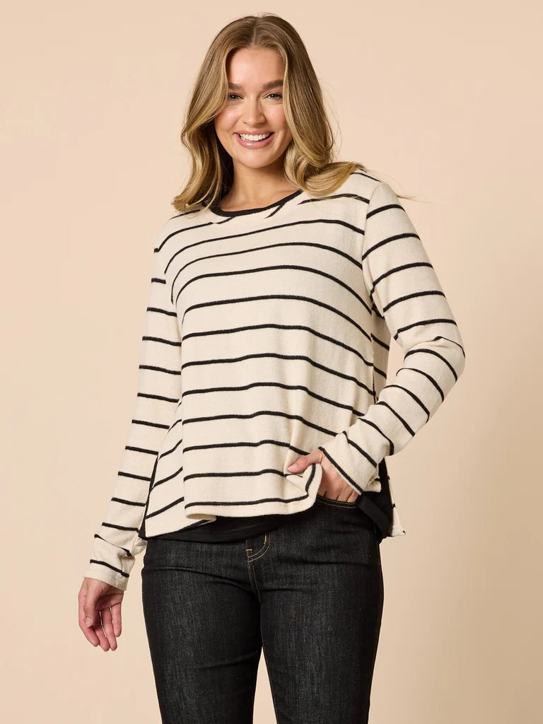 Wall Street 2in1 Ivory/Black Top T48504