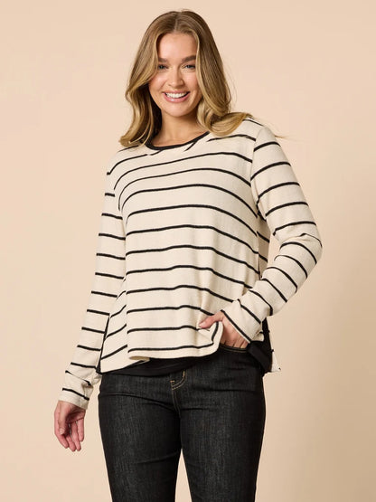 Wall Street 2in1 Ivory/Black Top T48504