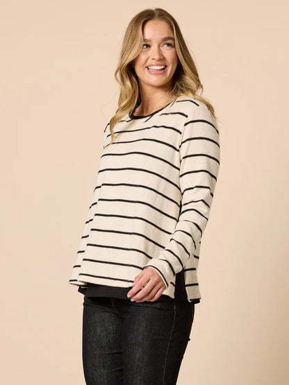 Wall Street 2in1 Ivory/Black Top T48504