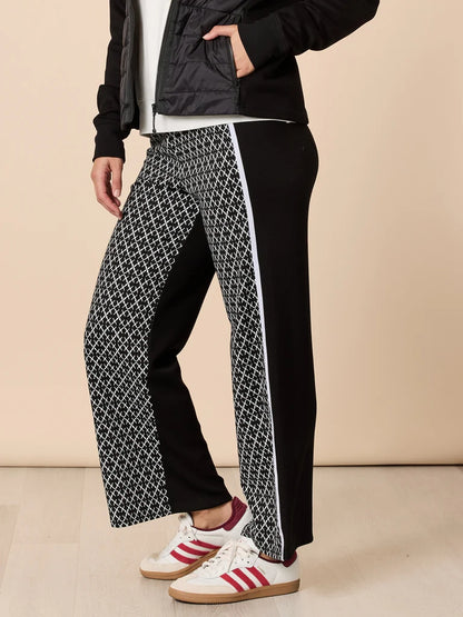 Empire Black/Ivory Spliced Pant T48622
