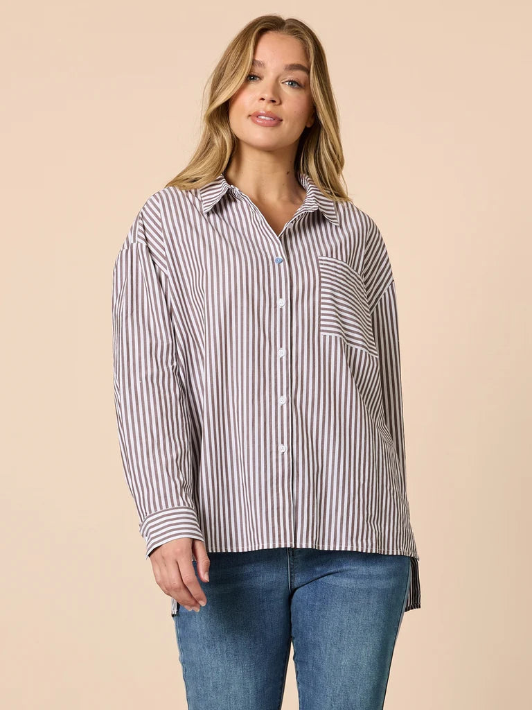 Urban Coffee Stripe Shirt T48891