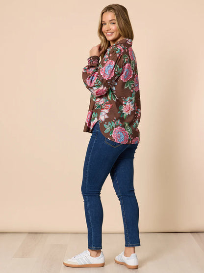 Bouquet Choc Print Shirt T48896