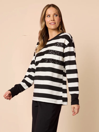 Riviera Black/Ivory Sweatshirt C48977