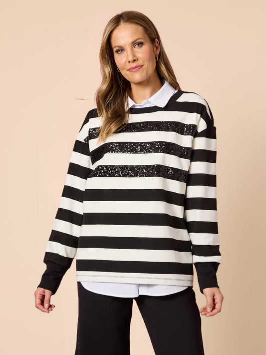 Riviera Black/Ivory Sweatshirt C48977