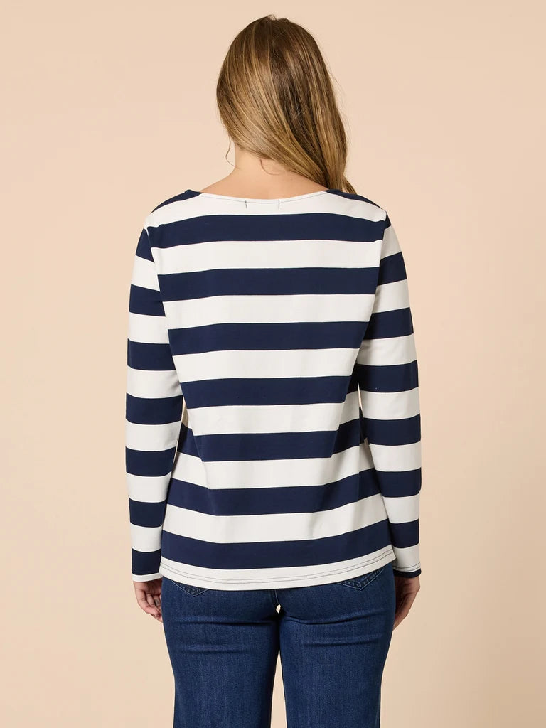 From the Heart Navy/Ivory Tee T49029