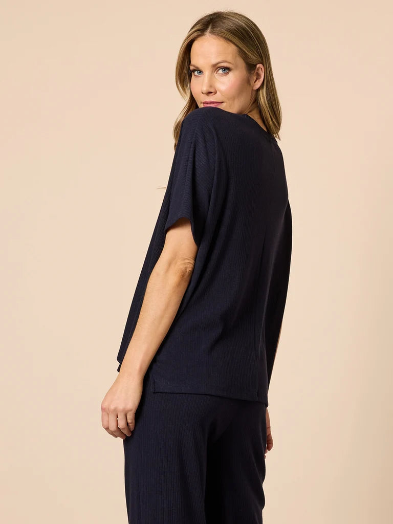 Le Lounge Navy Top C49032