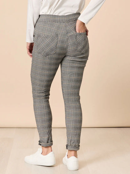 Chic Check Crushed Pant T49040