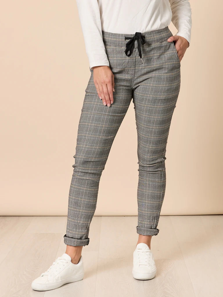 Chic Check Crushed Pant T49040
