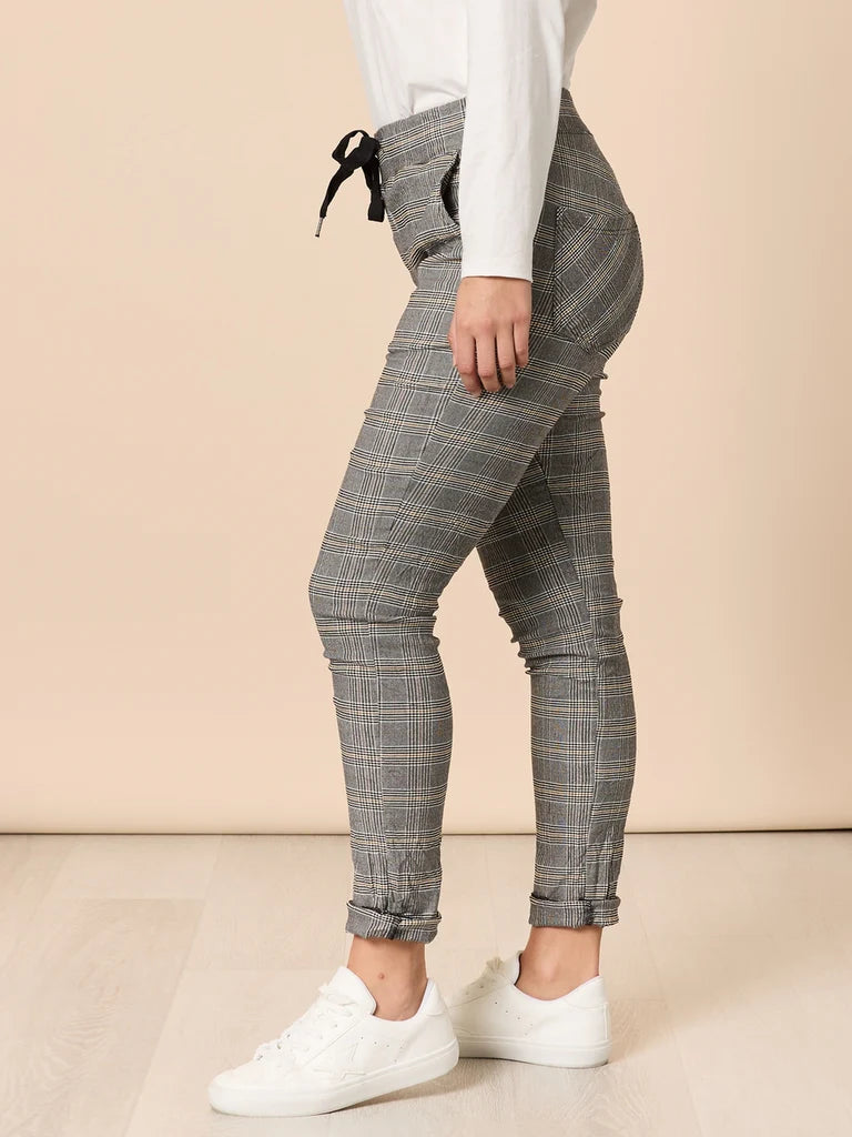 Chic Check Crushed Pant T49040