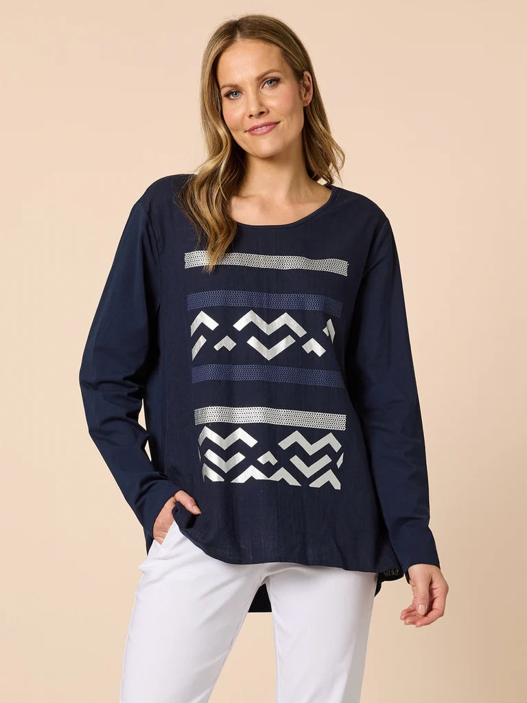 Lulu Navy Top C49182