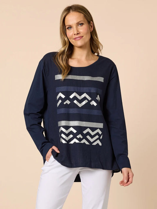 Lulu Navy Top C49182