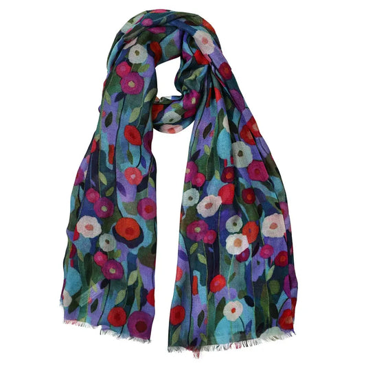 Floral MODAL SILK Designer Scarf