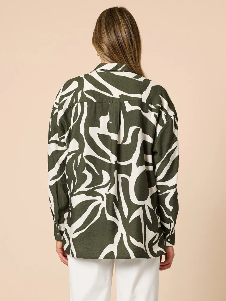 Lyon Khaki Print Jacket C49201