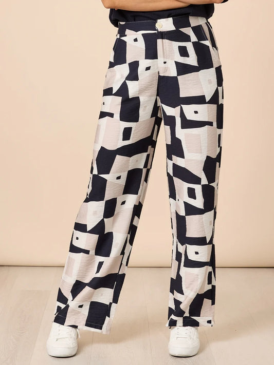 Rive Gauche Navy Multi Pant C49236