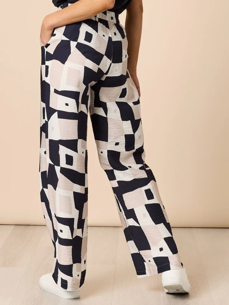 Rive Gauche Navy Multi Pant C49236