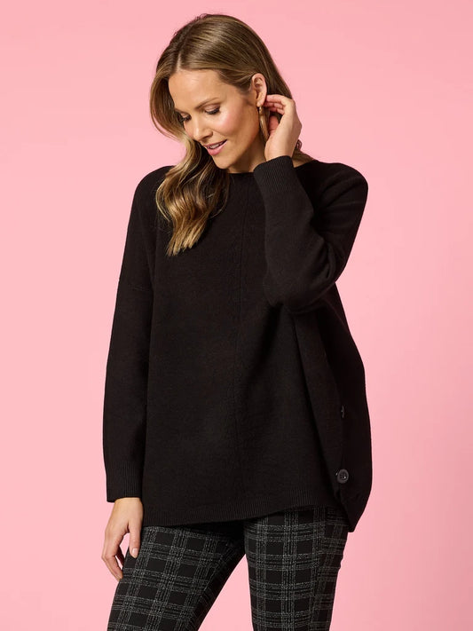 Rochelle Side Button Knit Sweater C49302