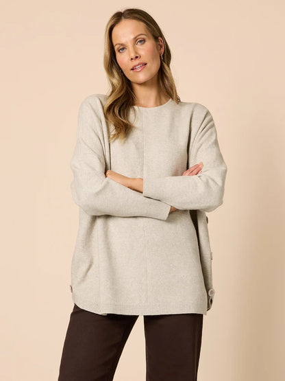 Rochelle Side Button Knit Sweater C49302