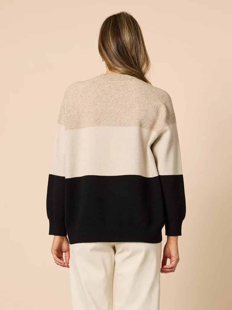 Mimi Natural/Black Knit C49313