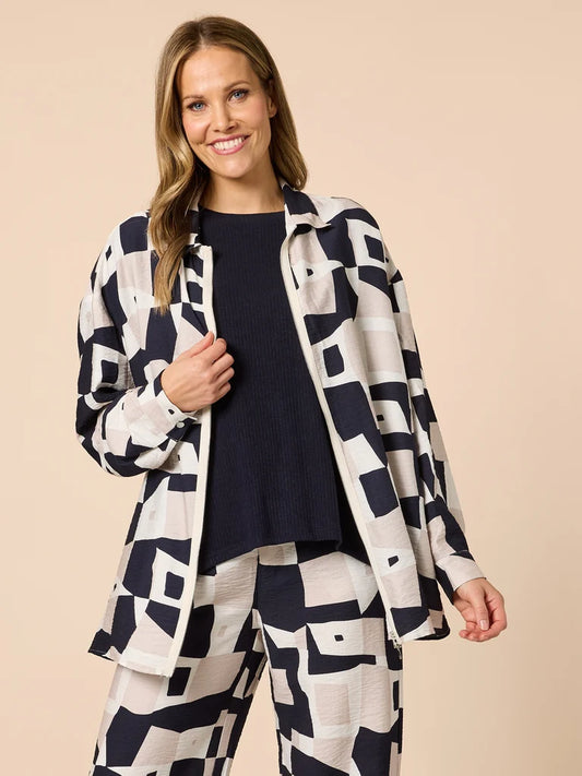 Rive Gauche Navy Multi Jkt C49373