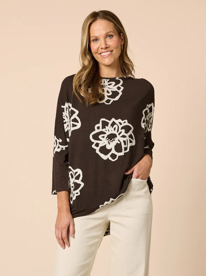 Florentine Coffee Ivory Top C49425