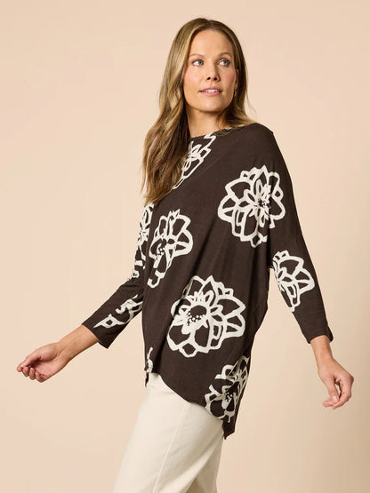 Florentine Coffee Ivory Top C49425