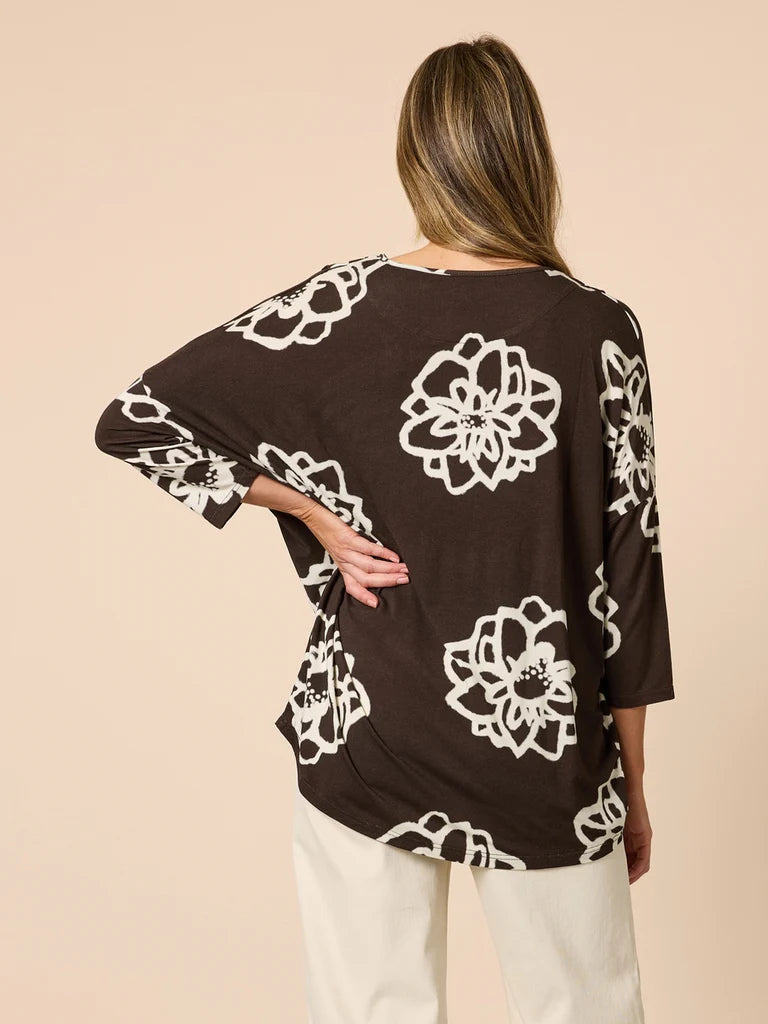 Florentine Coffee Ivory Top C49425
