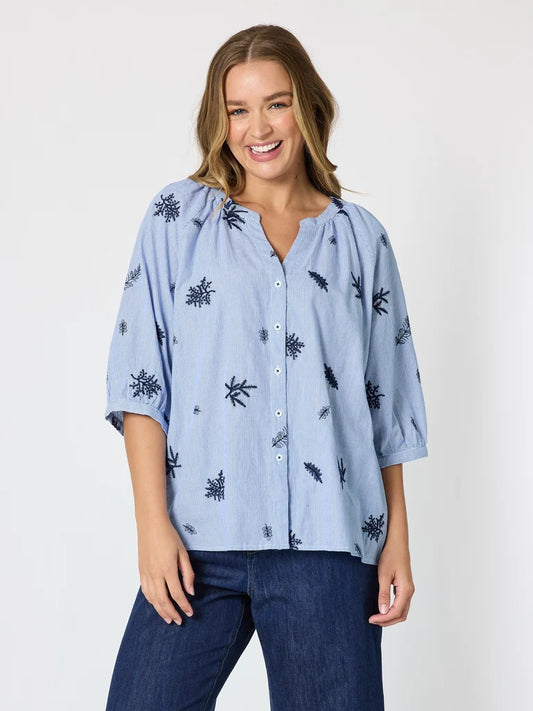 Botanica Embroidered Floral Shirt T49485