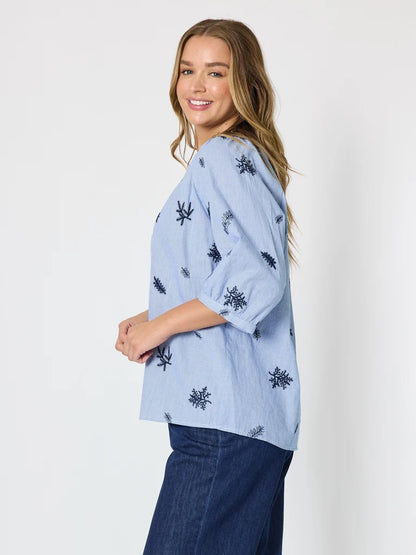 Botanica Embroidered Floral Shirt T49485