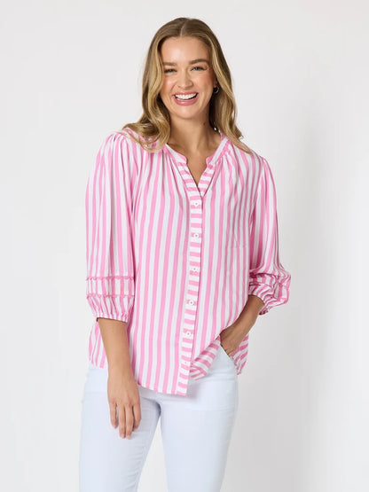 Montecito Stripe Print Top T49542