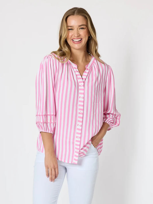 Montecito Stripe Print Top T49542