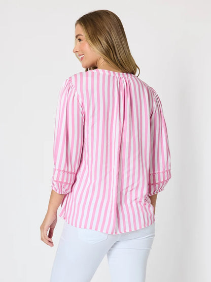 Montecito Stripe Print Top T49542