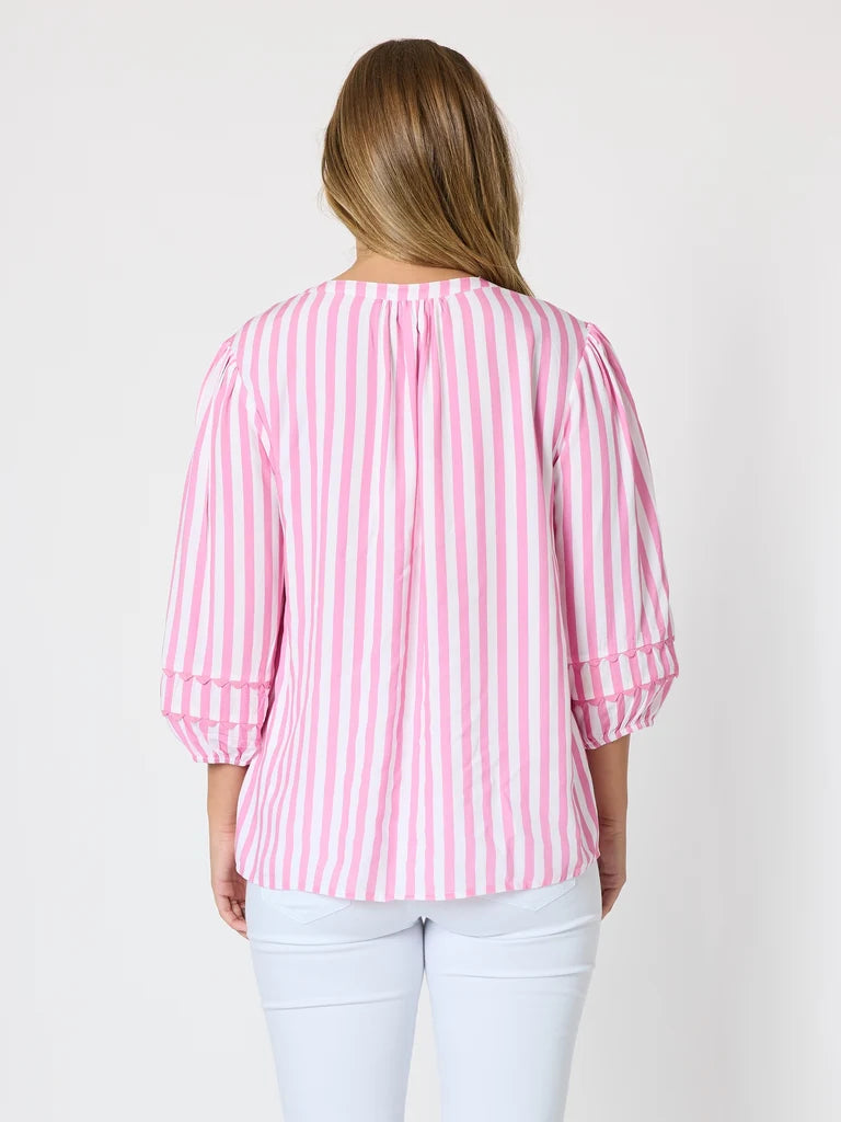 Montecito Stripe Print Top T49542