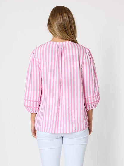 Montecito Stripe Print Top T49542
