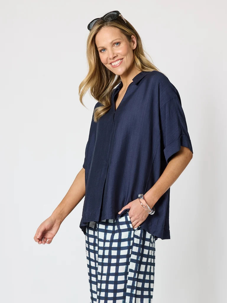 Del Mar Navy Top C49868