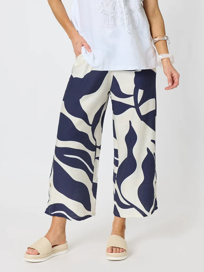 Bay Leaf Navy Pant C50067