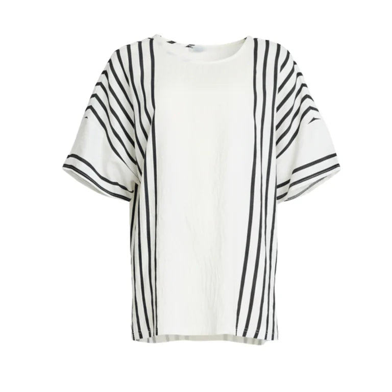 Sevilla Wht/Blk Stripe Top C50079