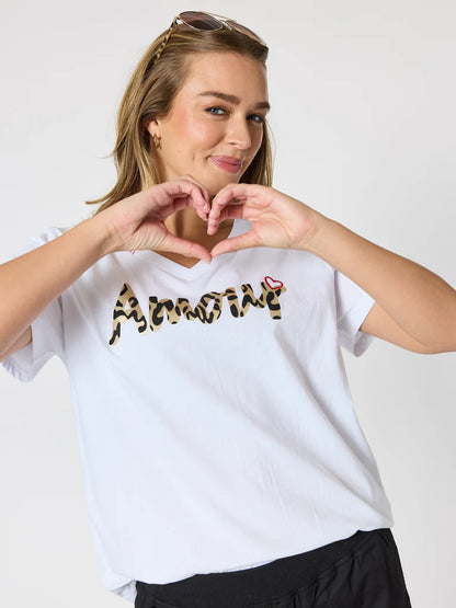 Amour White Animal Tee T50084