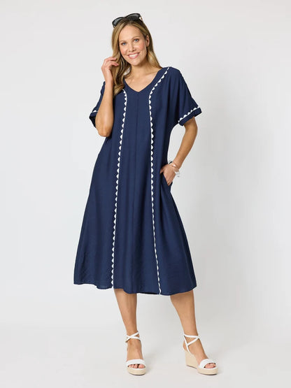 Del Mar Navy Dress C50095