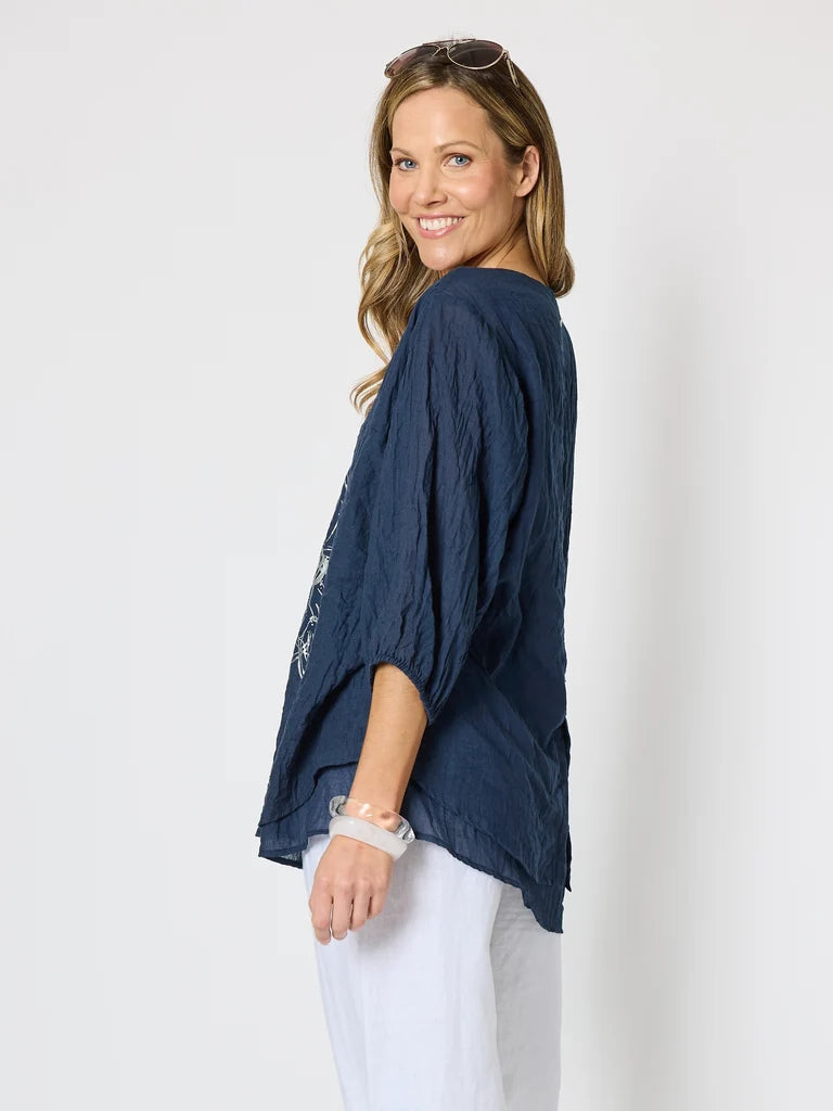 Camellia Navy Top C50097