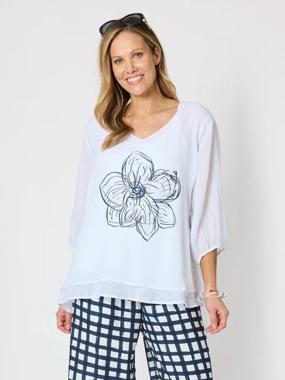 Camellia White Top C50097